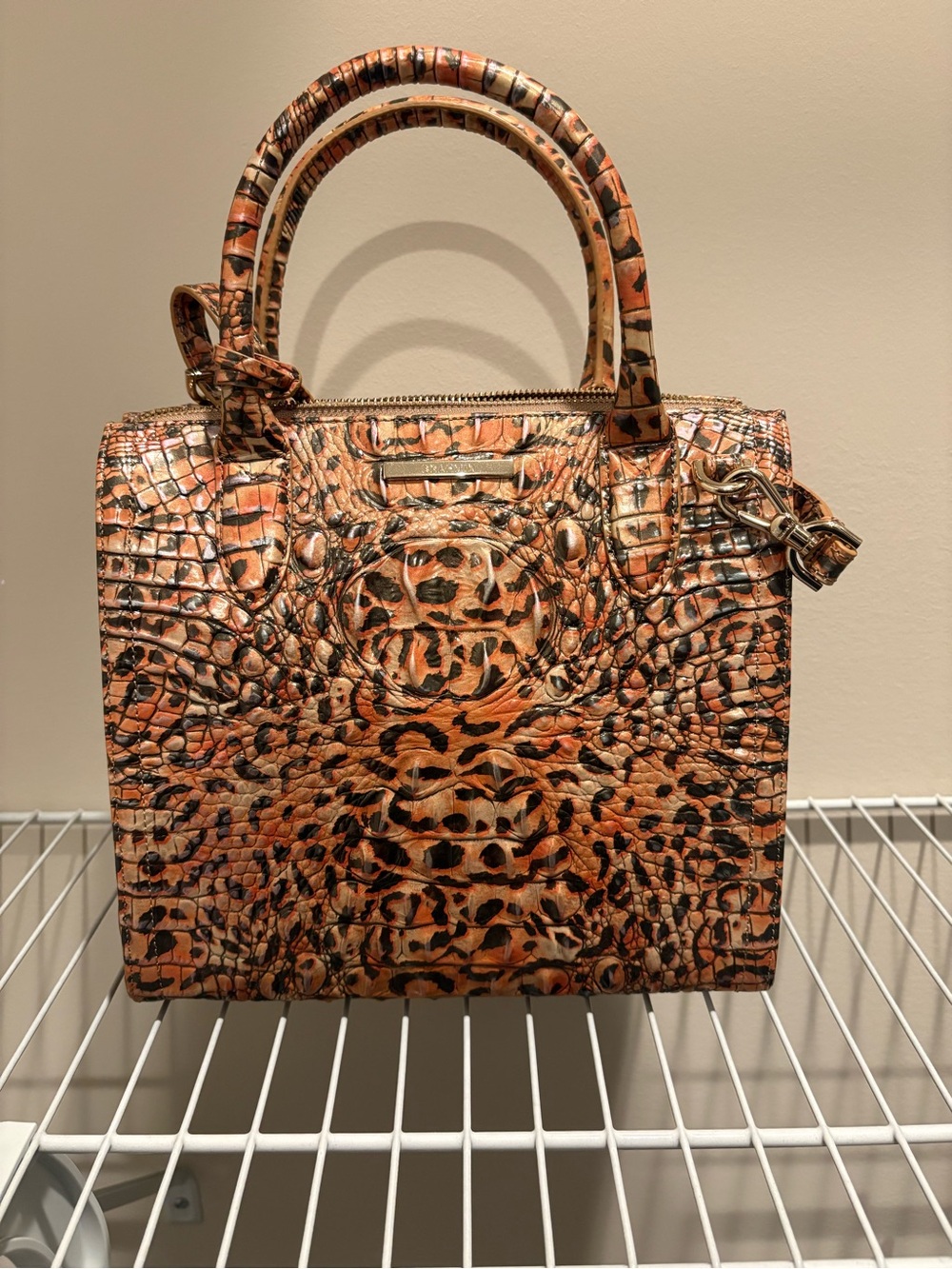 Brahmin Animal-Print Top-Handle Bag
